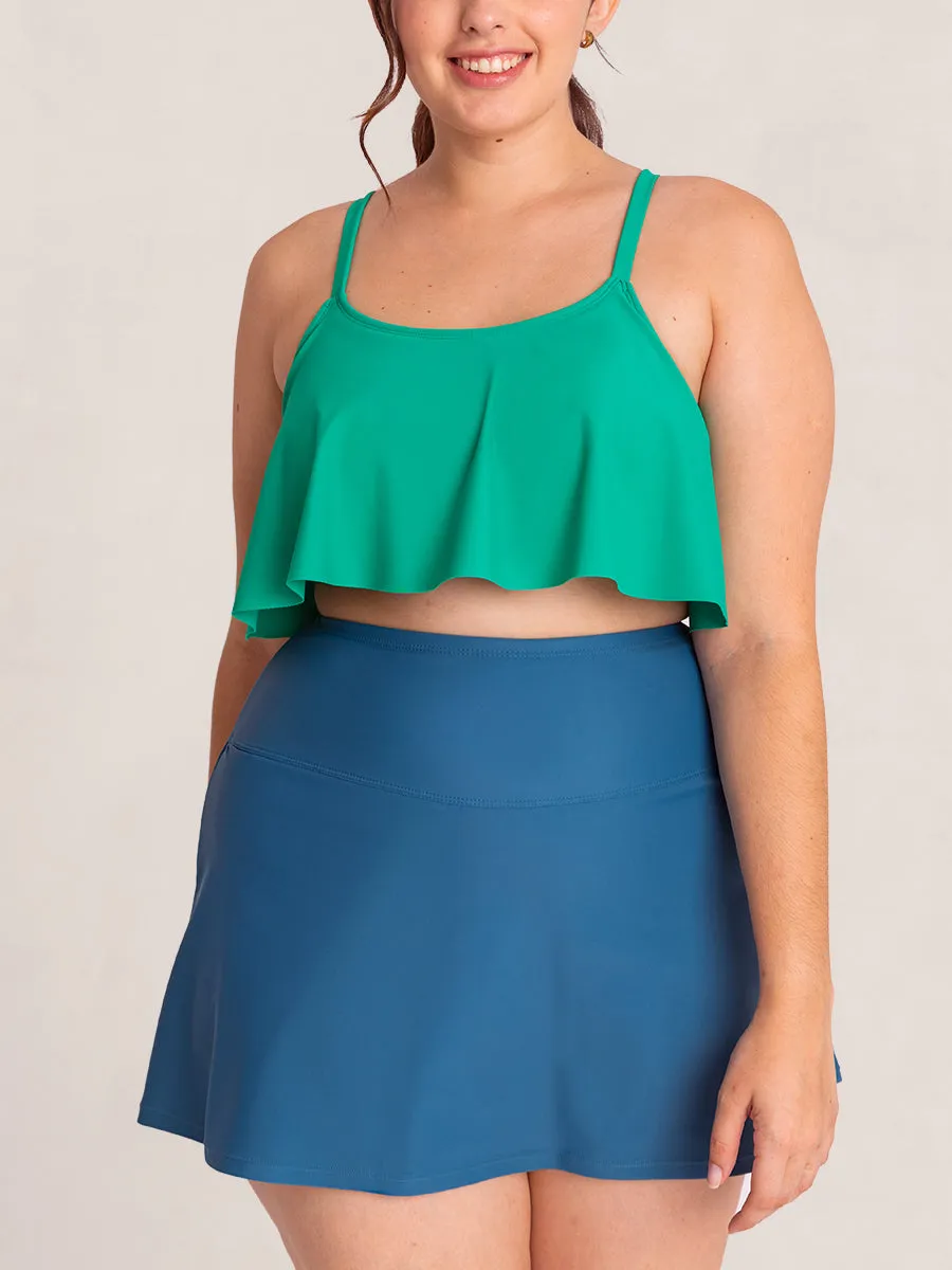 Shapermint Essentials High Waisted Full Coverage Swim Skirt