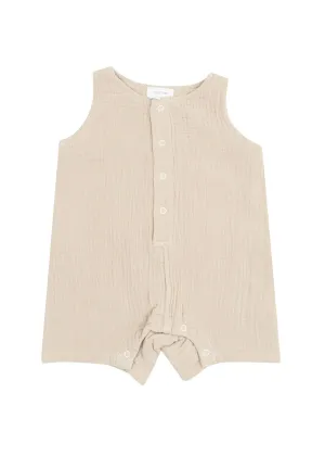 Shortie Romper - Oxford Tan