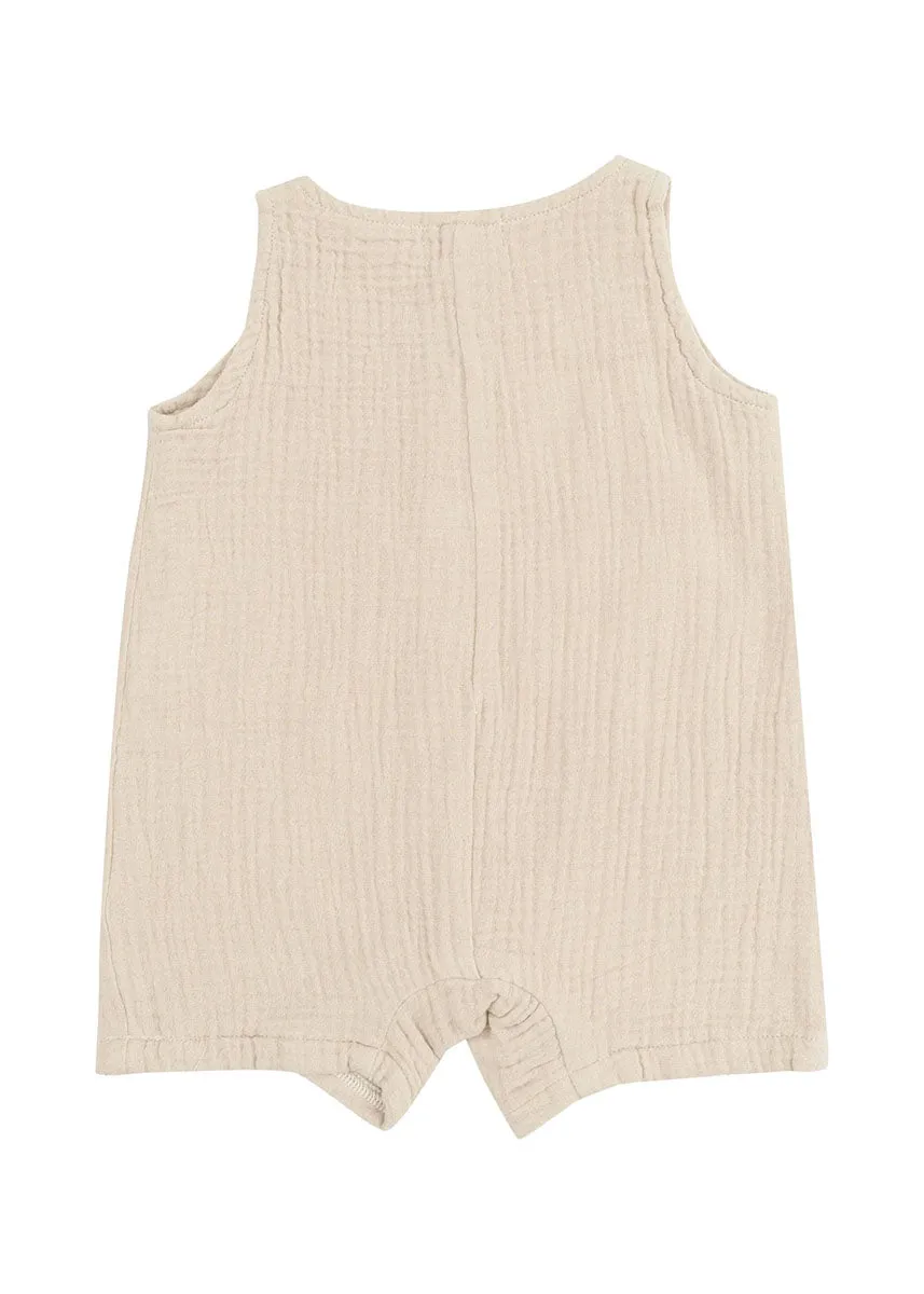 Shortie Romper - Oxford Tan