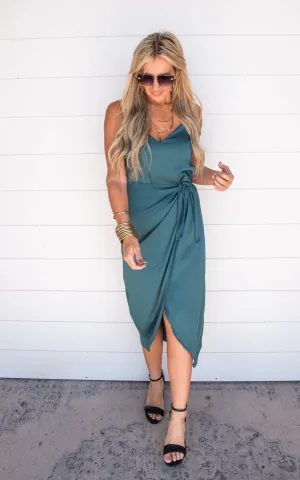 Silk Wrapped Midi Dress - Final Sale