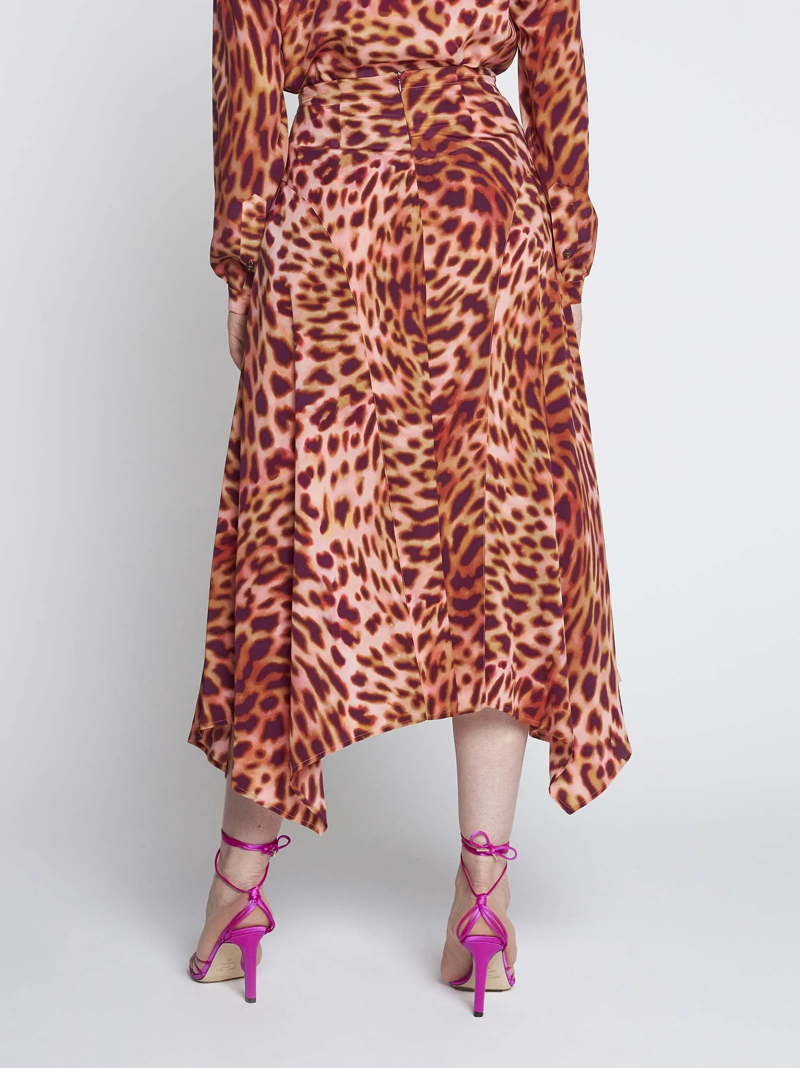 Stella McCartney Naya Animal Print Midi Skirt