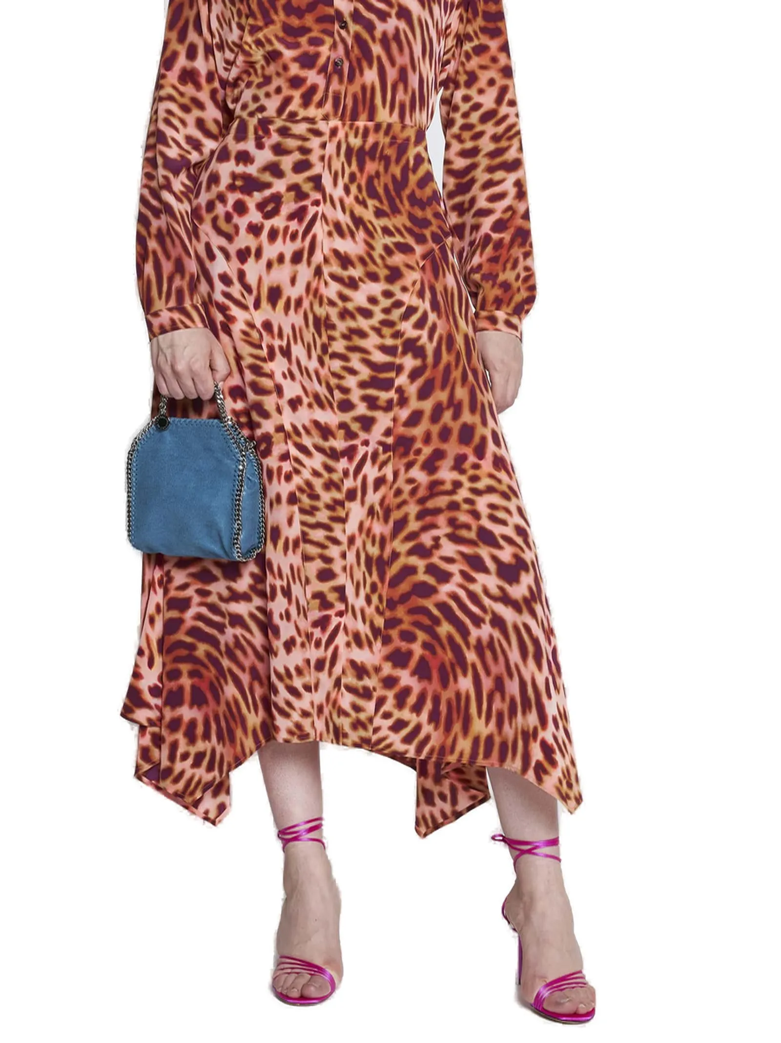 Stella McCartney Naya Animal Print Midi Skirt