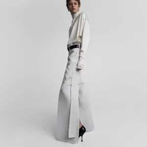 STRAP JEANS | chalk white denim