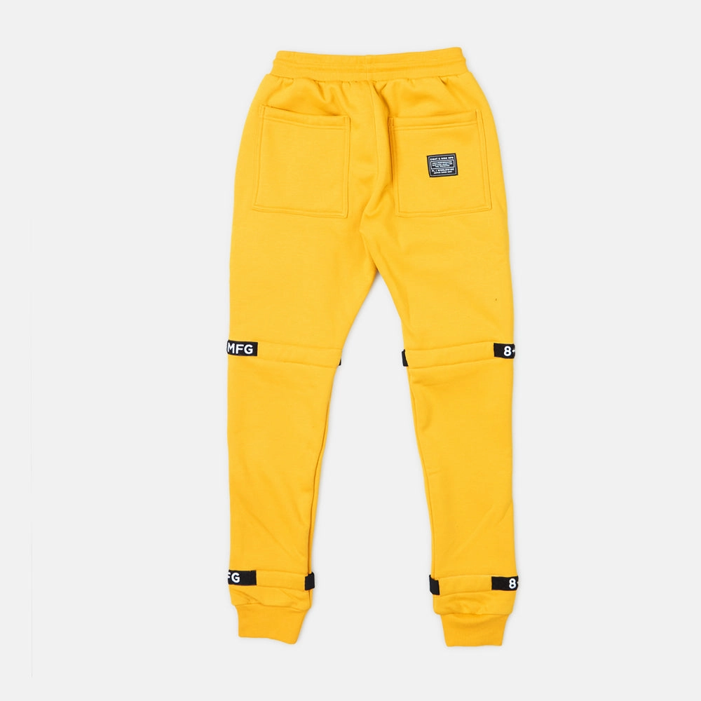 Strapped Up Skinny Fleece Joggers Mustard