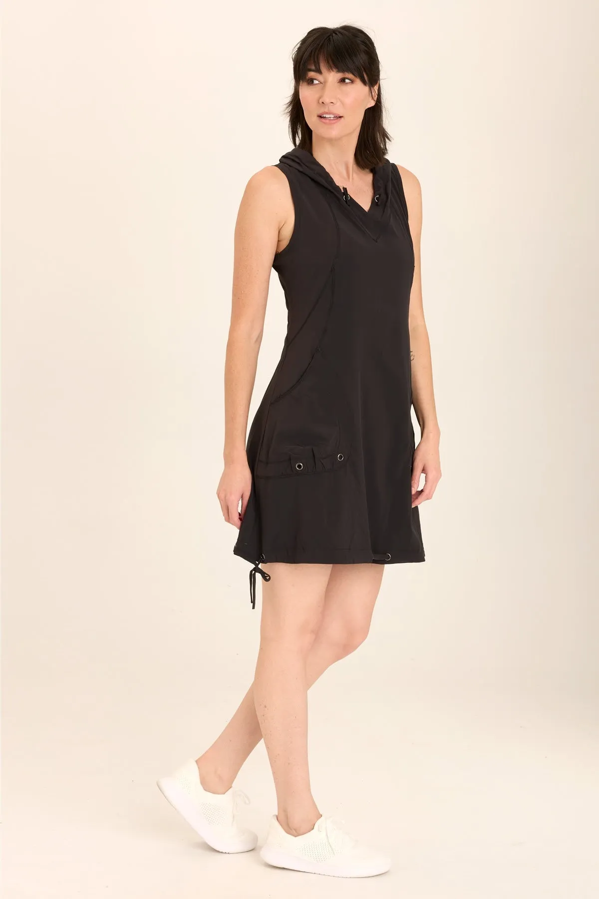 Sumi Active Whisper Stretch Hooded Cargo Mini Dress