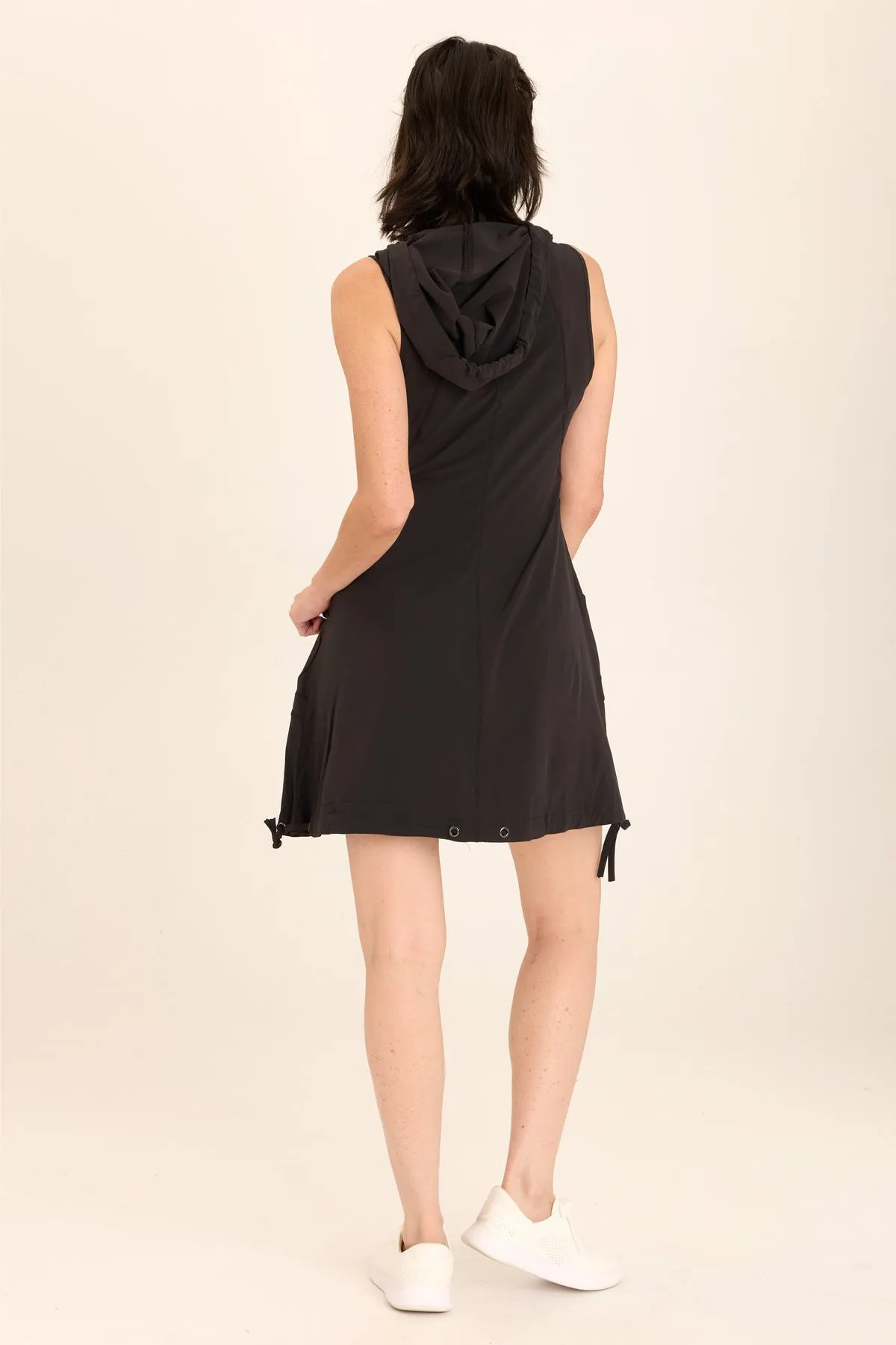 Sumi Active Whisper Stretch Hooded Cargo Mini Dress