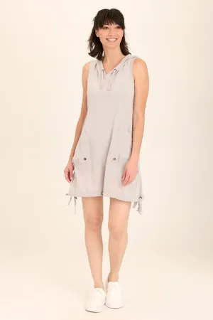 Sumi Active Whisper Stretch Hooded Cargo Mini Dress