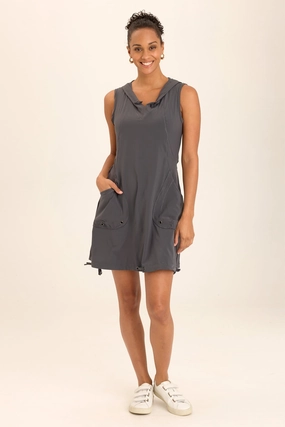 Sumi Active Whisper Stretch Hooded Cargo Mini Dress