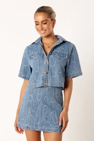 Tammy Two Piece Set - Blue Denim