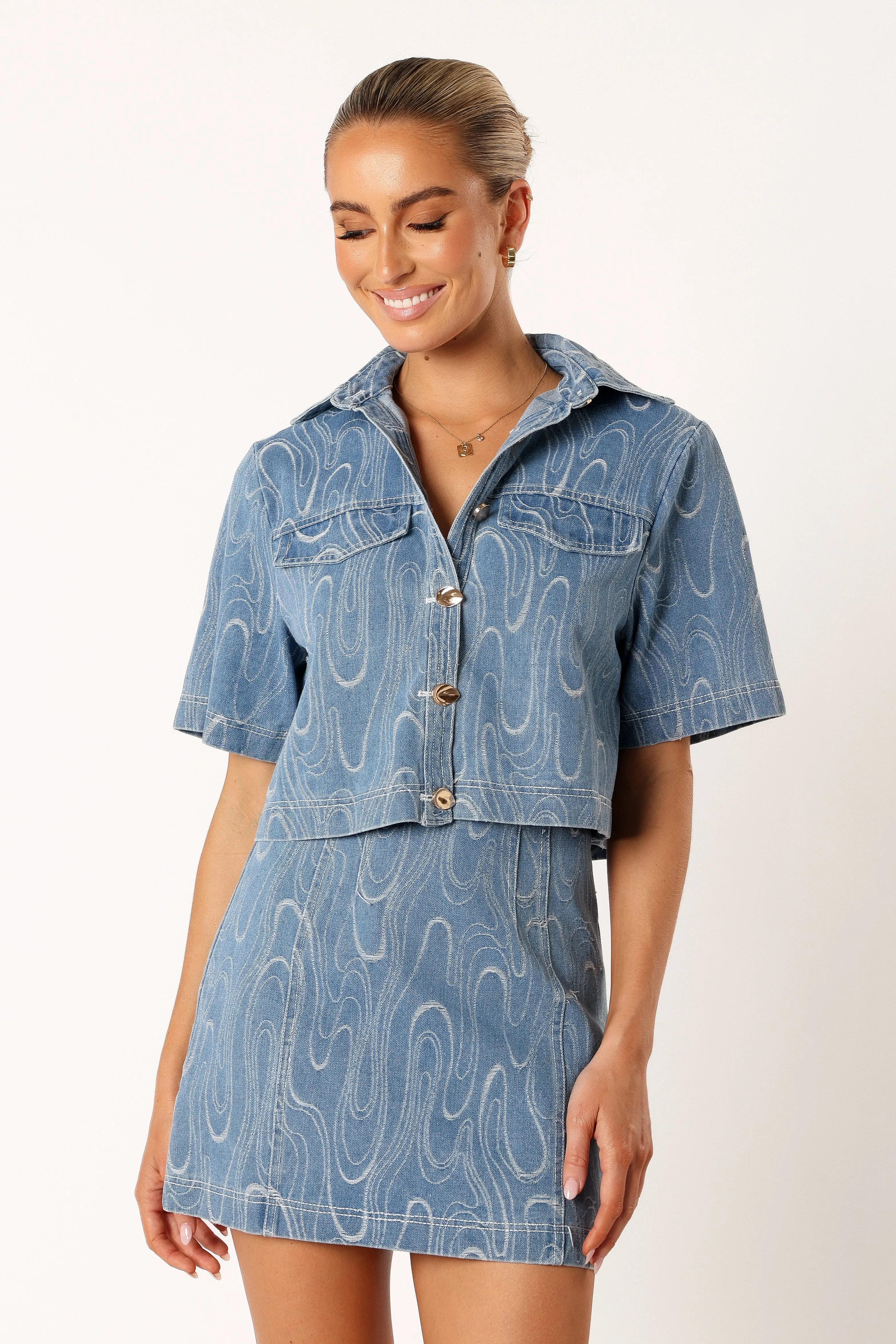 Tammy Two Piece Set - Blue Denim
