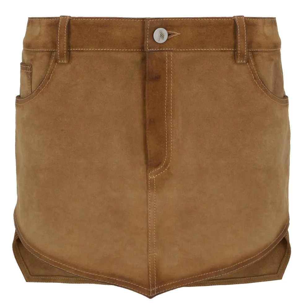 The Attico Dean Pointed Hem Mini Skirt
