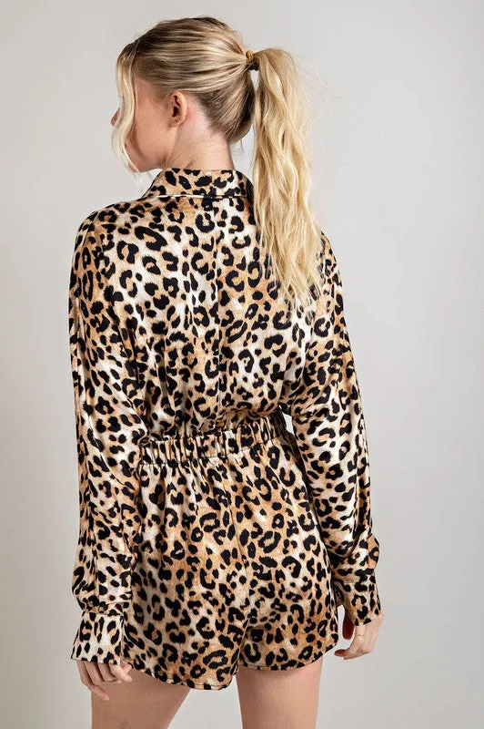 The Real Housewives of BHB Leopard Wrap Romper | FINAL SALE