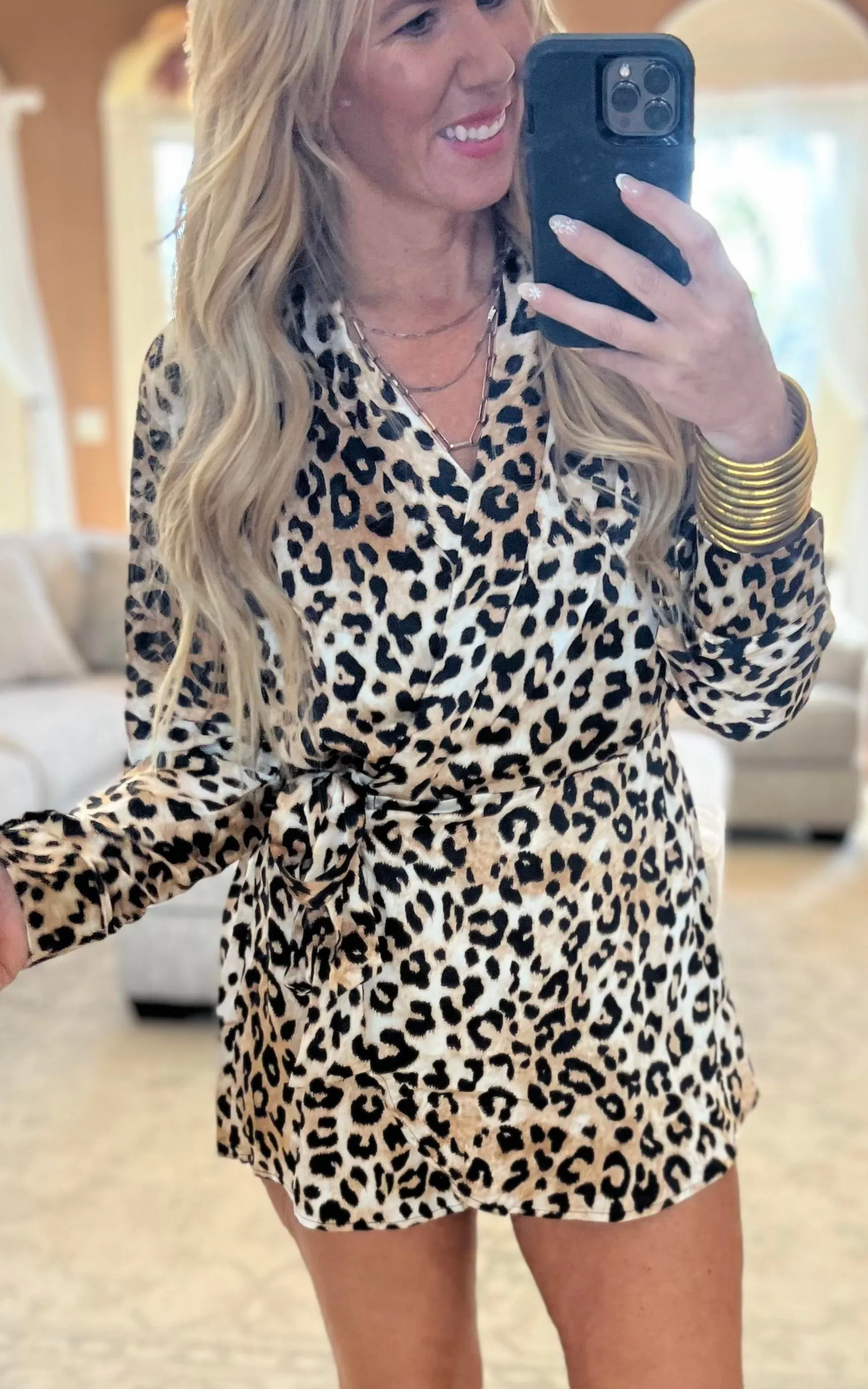 The Real Housewives of BHB Leopard Wrap Romper | FINAL SALE