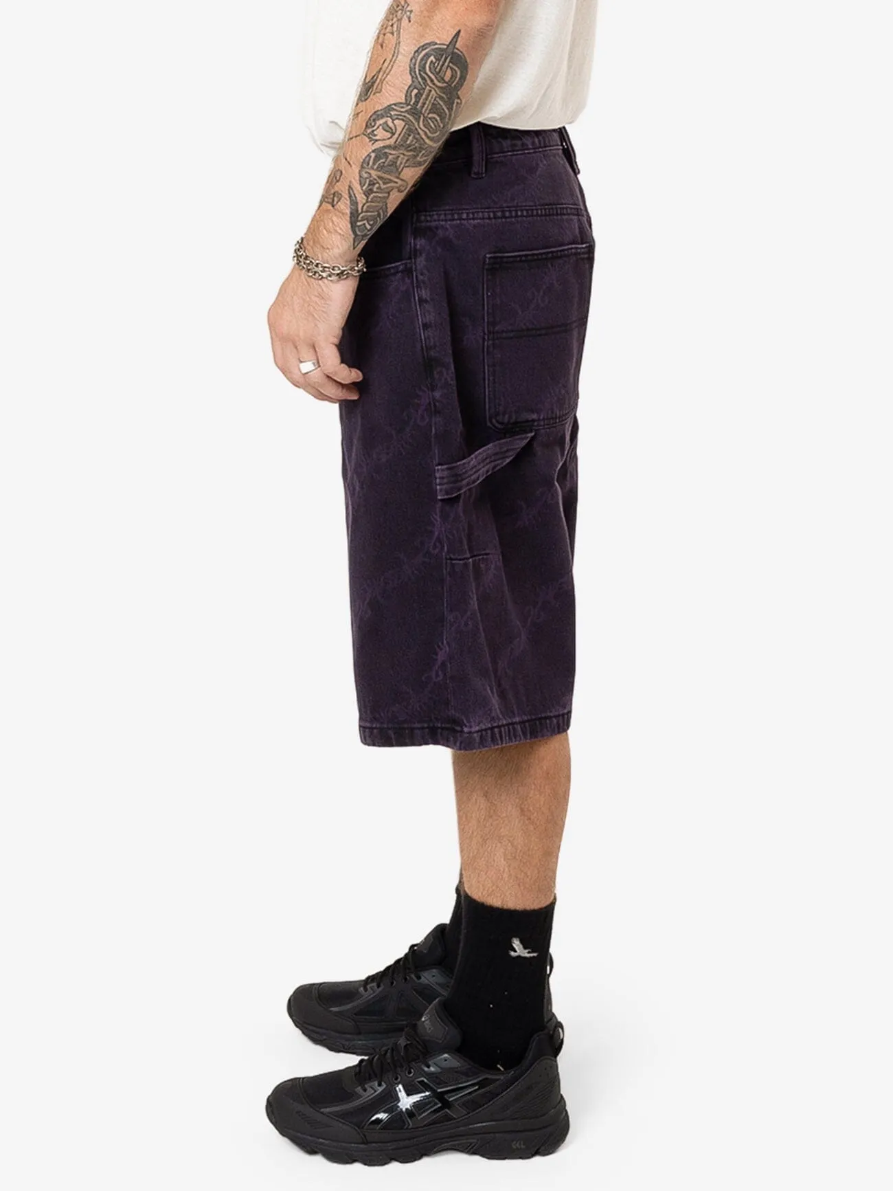 Thrills x Epokhe Big Slacker Denim Short - Black/Purple