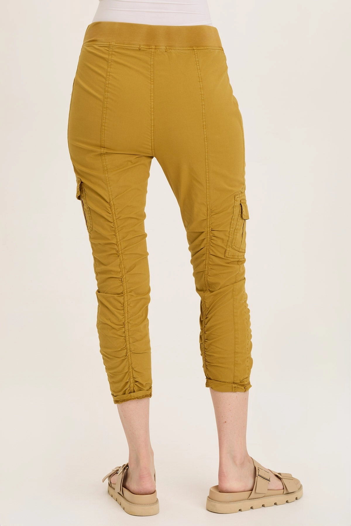 Tilton Stretch Poplin Ruched Skinny Pant