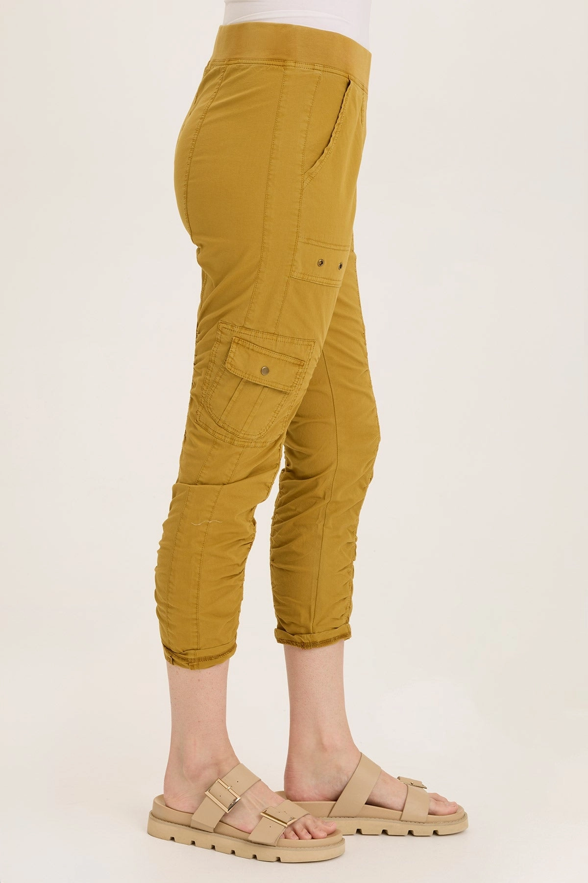 Tilton Stretch Poplin Ruched Skinny Pant