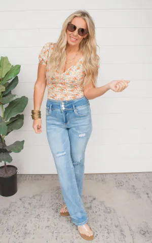 Time To Start Sweetheart Floral Top -Final Sale