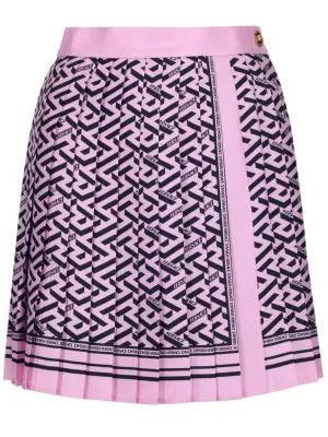 Versace La Greca Print Mini Skirt