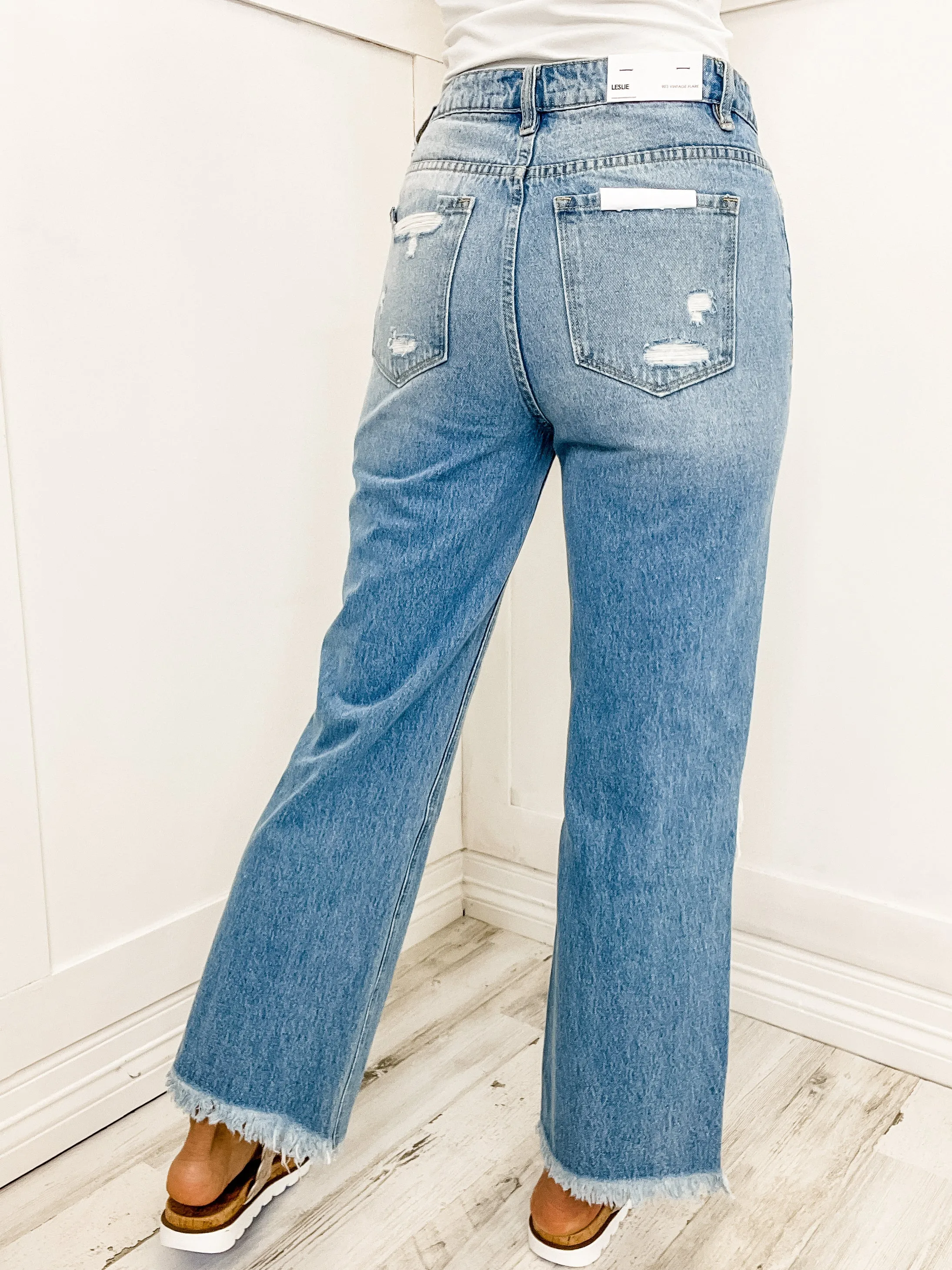 Vervet 90's Vintage Ankle Flare Jeans