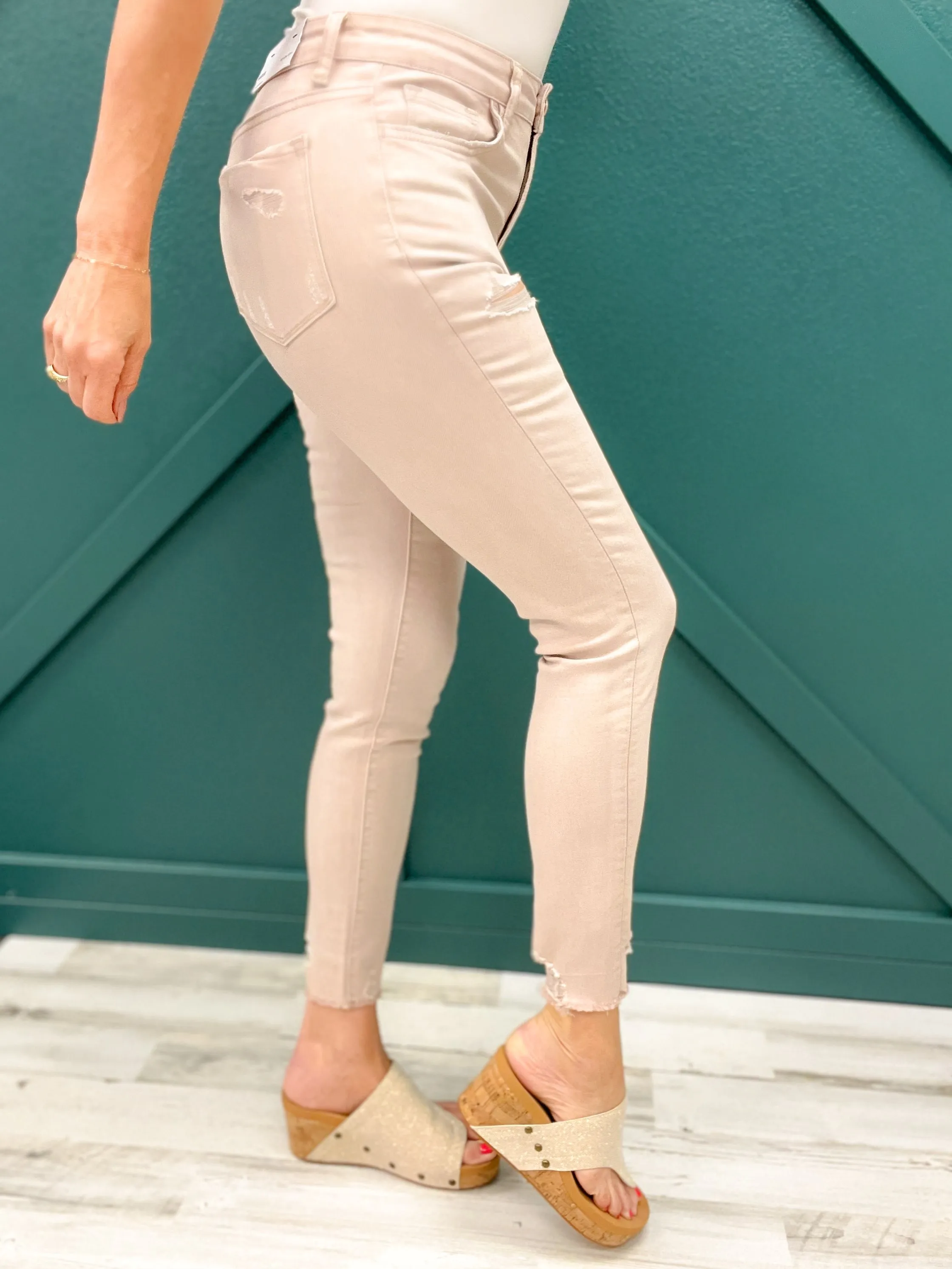Vervet by Flying Monkey High Rise Cropped Skinny Jeans