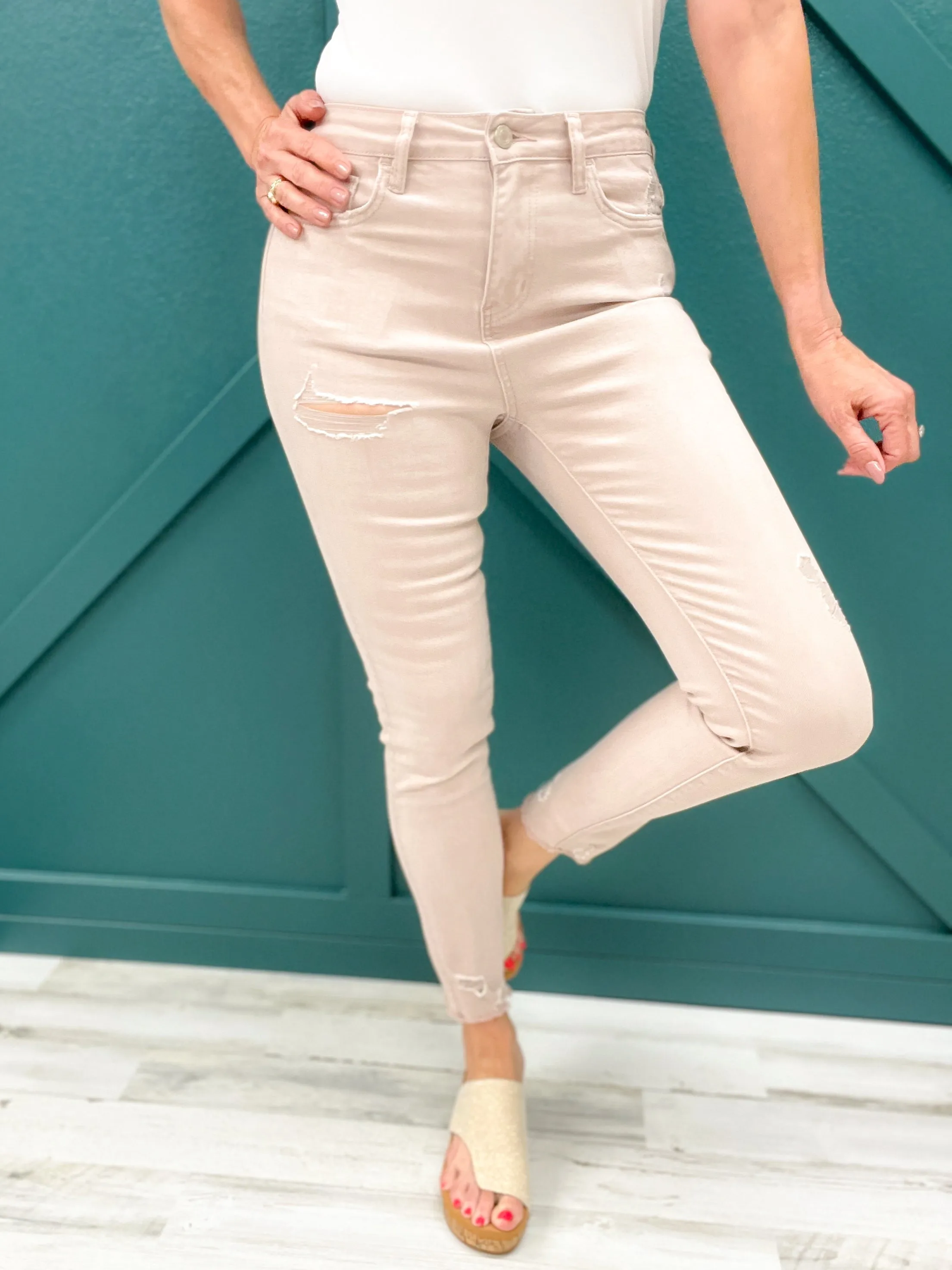 Vervet by Flying Monkey High Rise Cropped Skinny Jeans