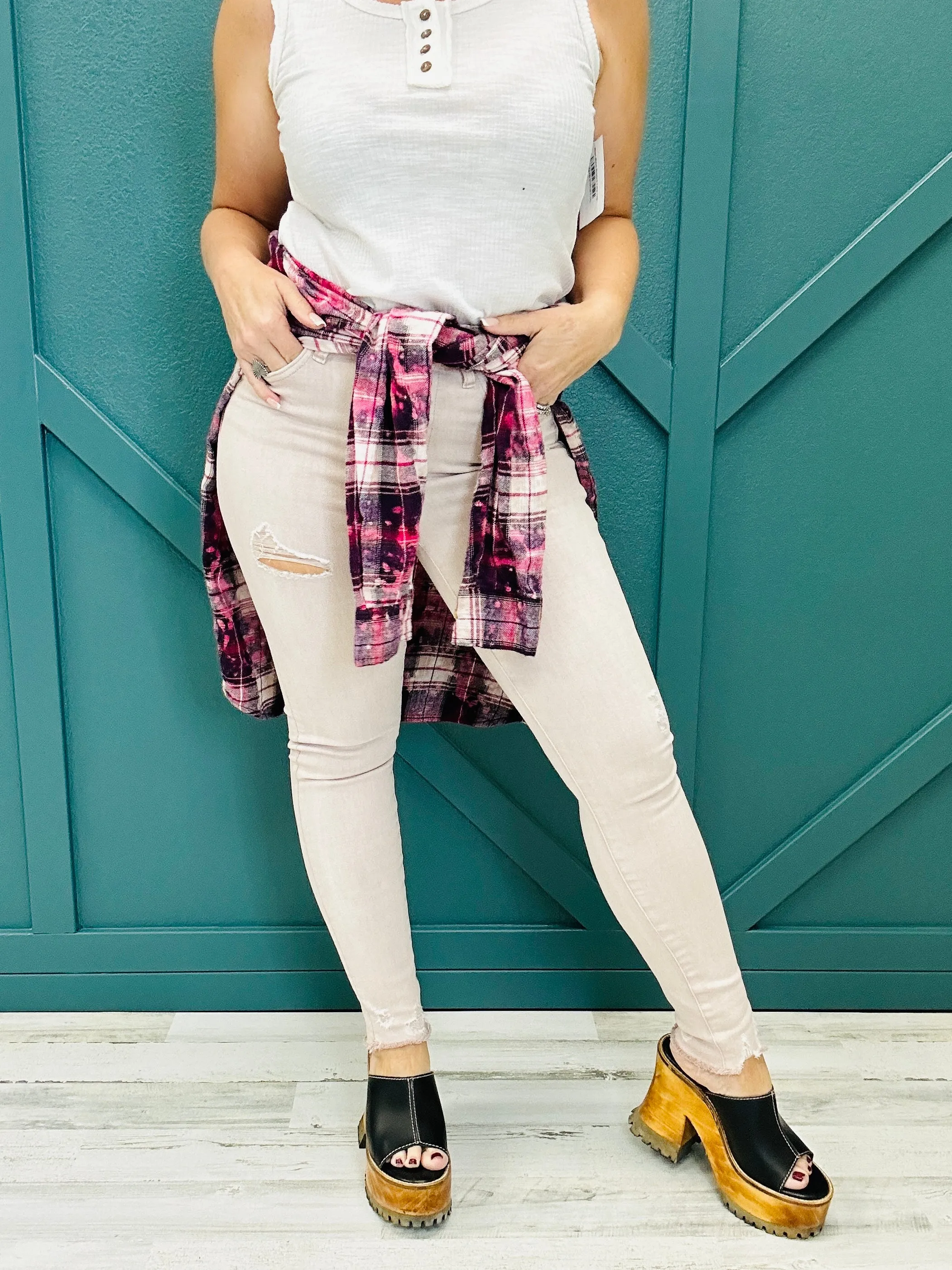 Vervet by Flying Monkey High Rise Cropped Skinny Jeans