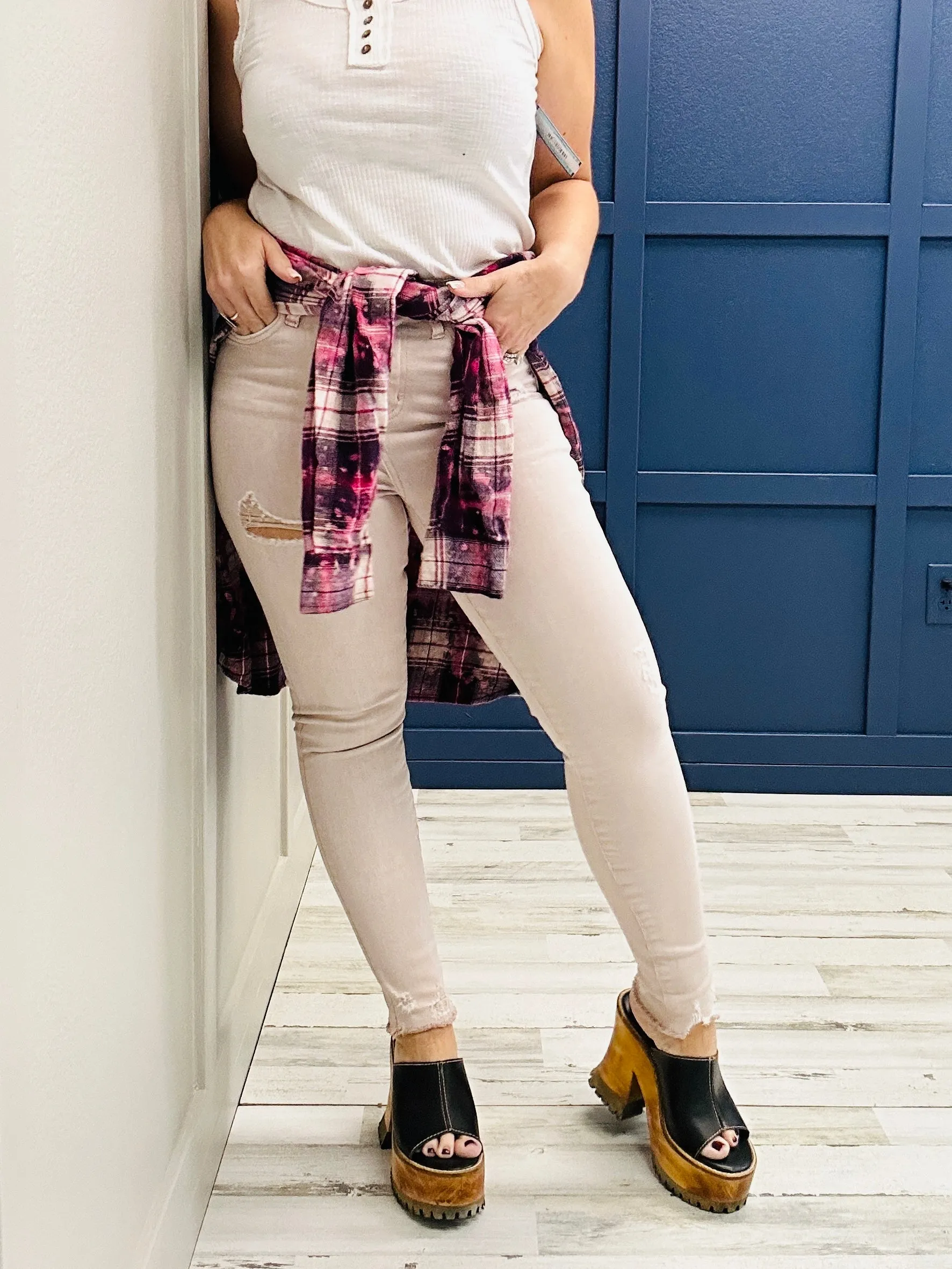 Vervet by Flying Monkey High Rise Cropped Skinny Jeans