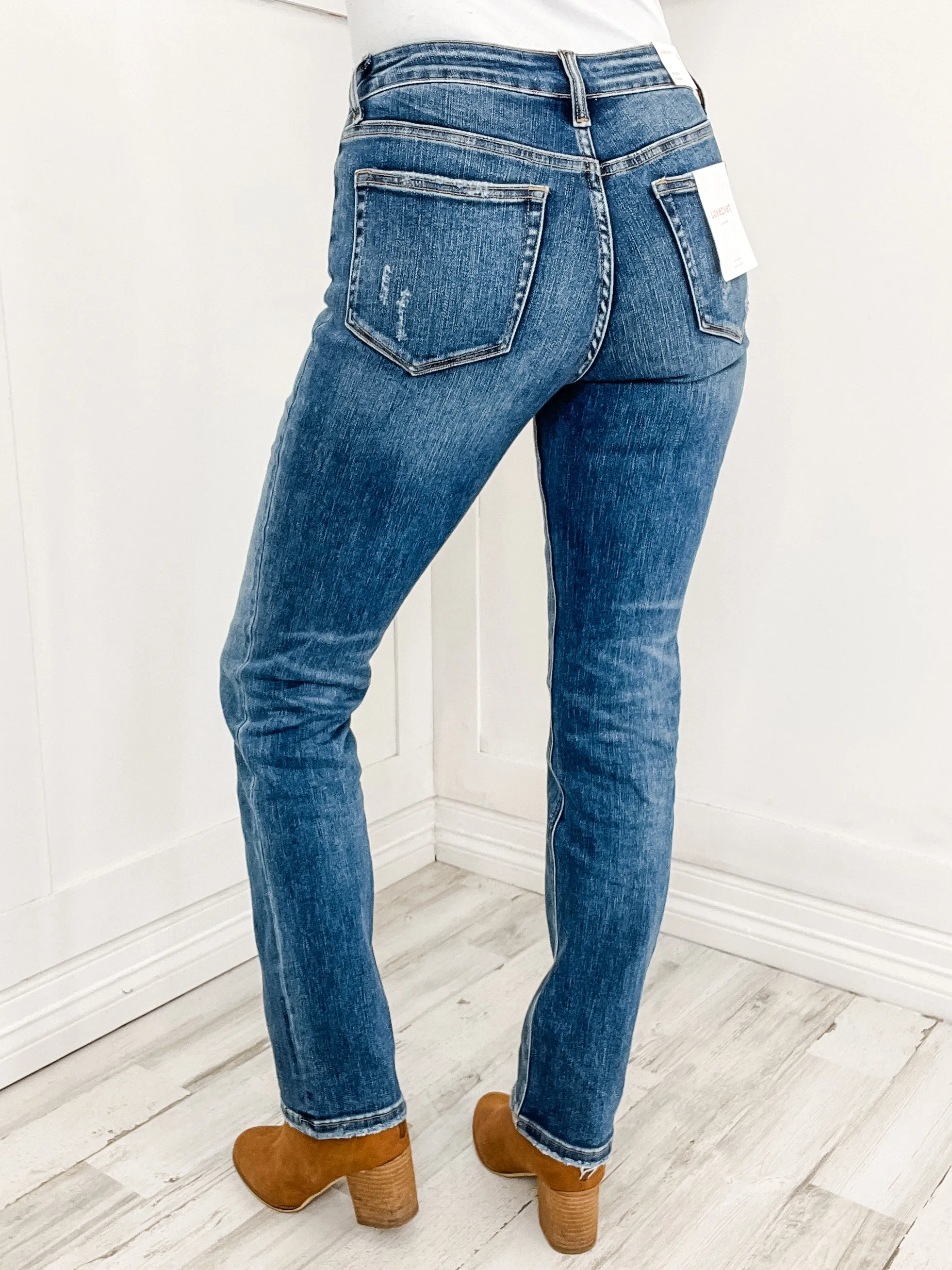 Vervet Pleasantly Mid Rise Straight Leg Jeans