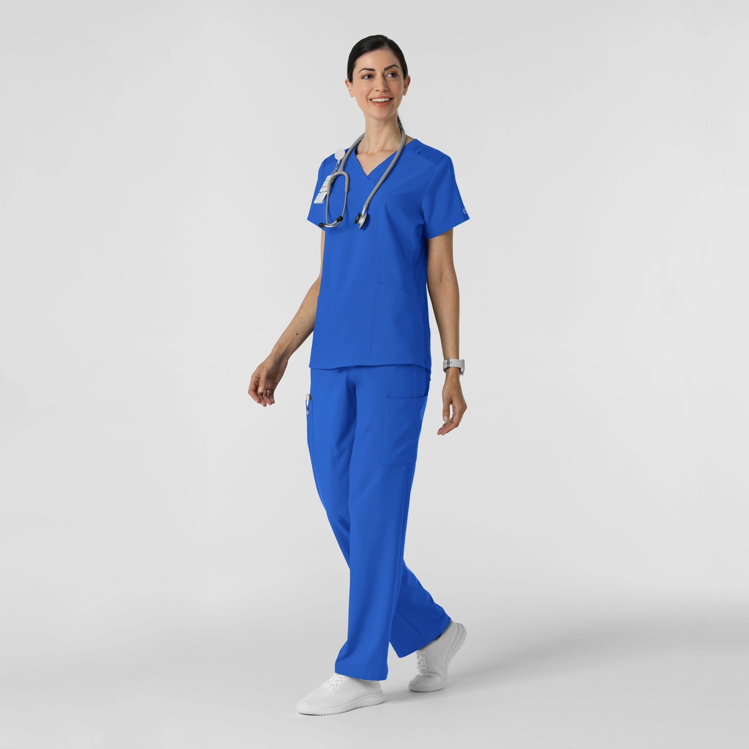 W123 Women's Cargo Utility Scrub Pant - Royal