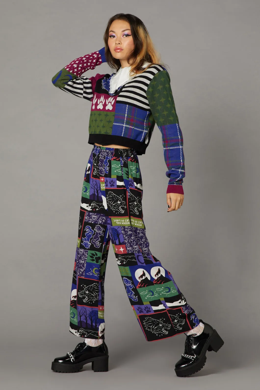 Wolf Pack Print Pant
