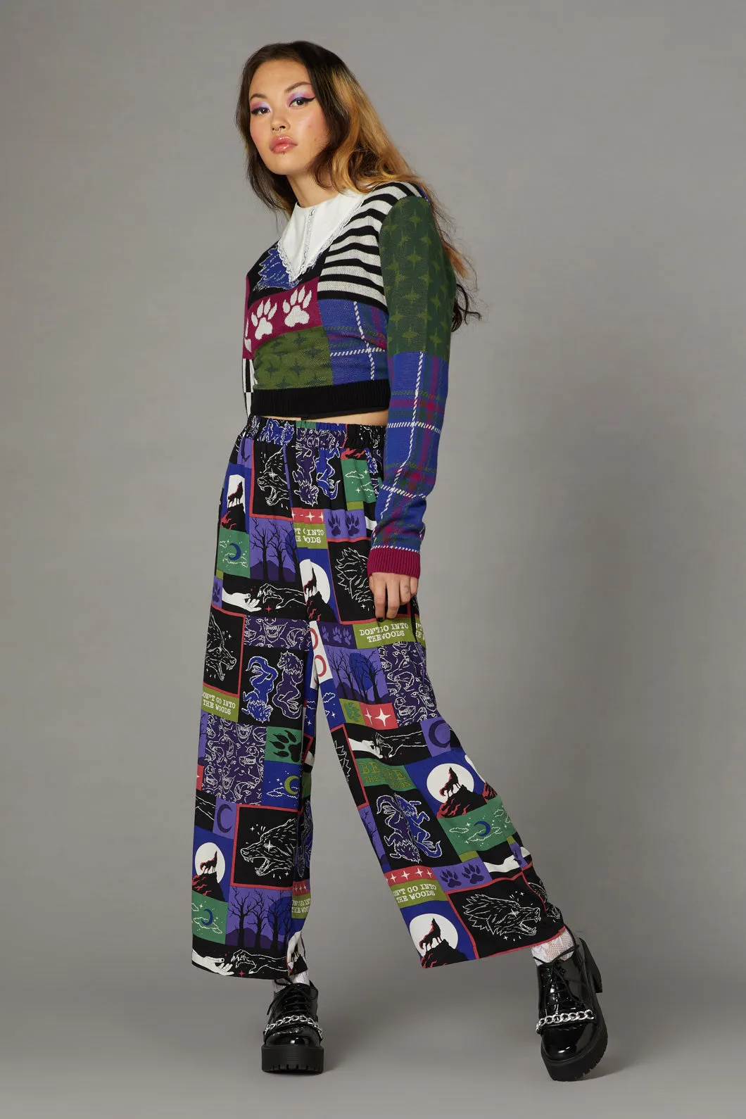 Wolf Pack Print Pant