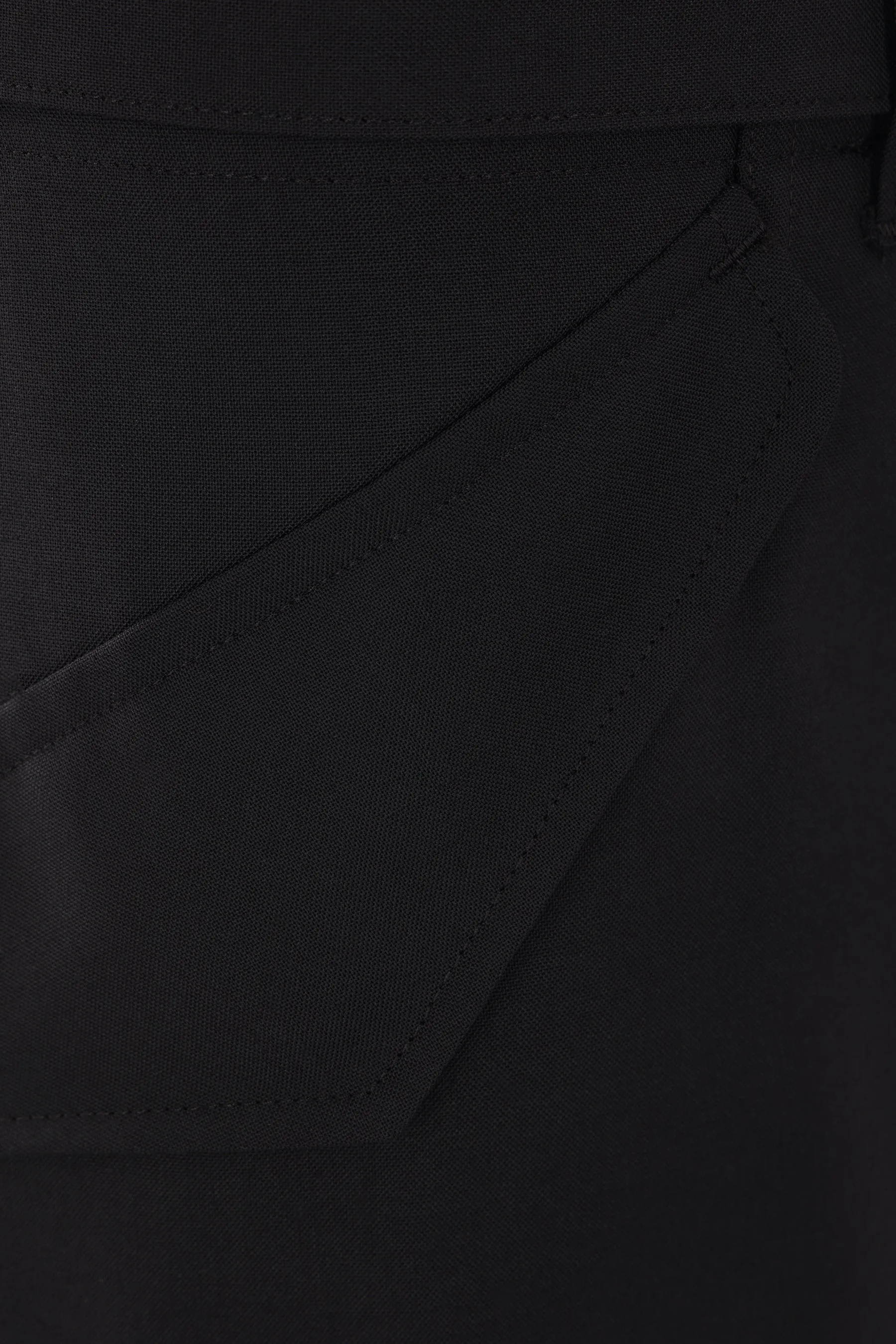 wool blend cargo trousers with belt