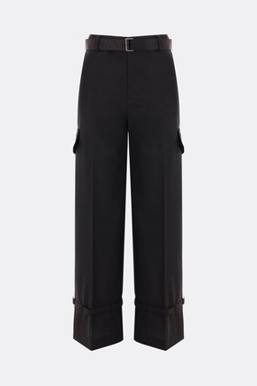 wool blend cargo trousers