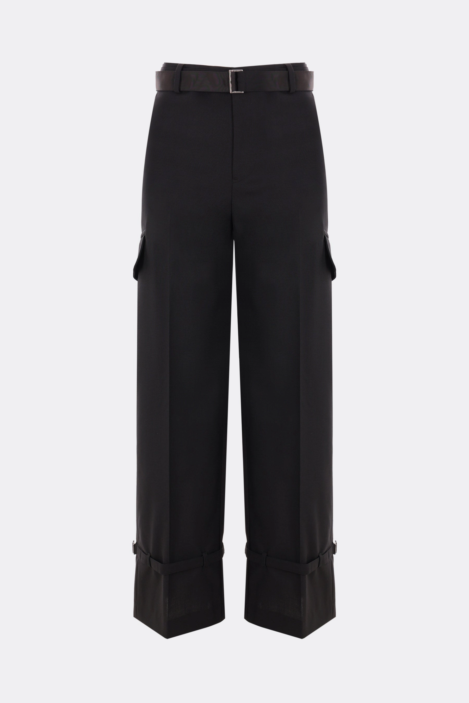 wool blend cargo trousers