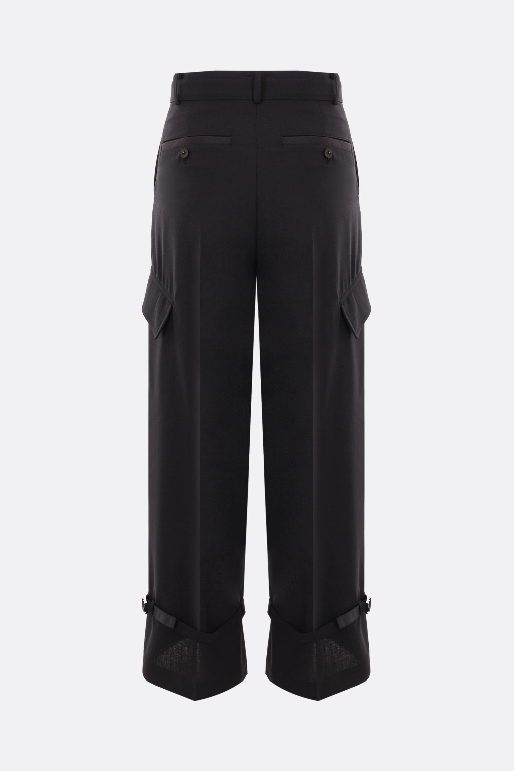 wool blend cargo trousers