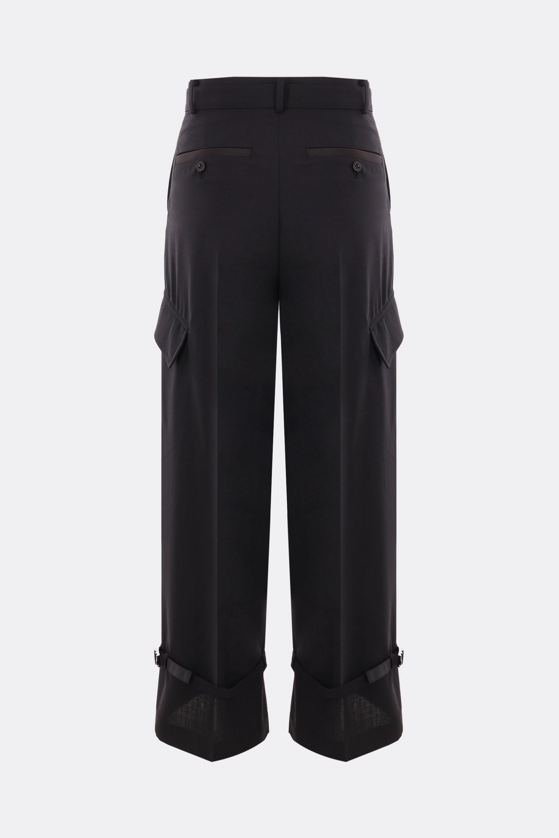 wool blend cargo trousers