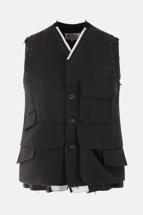wool cargo vest