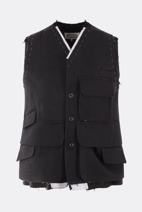 wool cargo vest