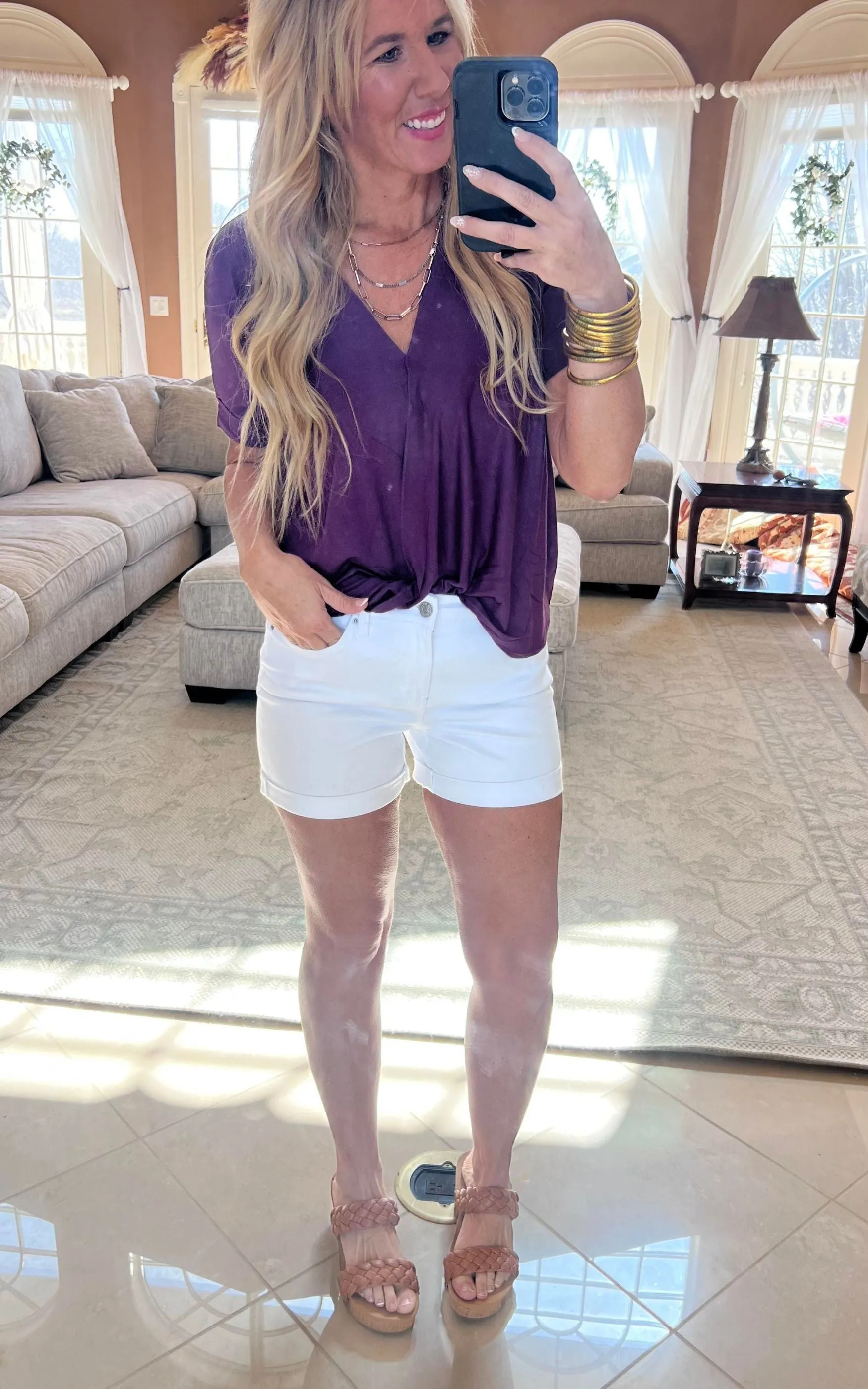 Wrap Front Rayon Blouse - Final Sale